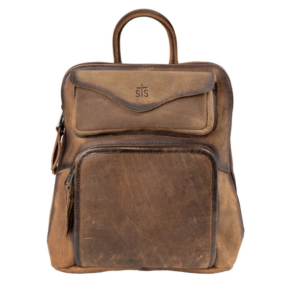 STS Ranchwear Tan Leather Backpack - Picture 8 of 12
